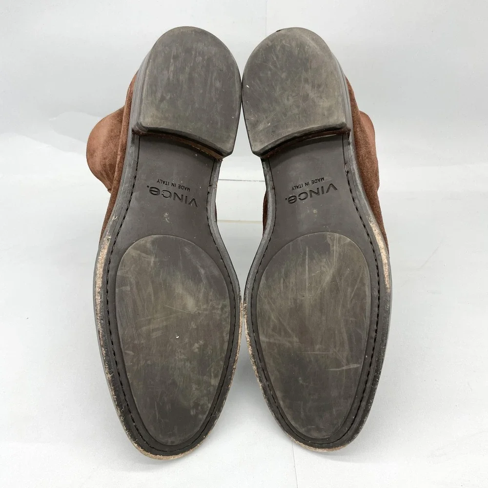 Vince Mens 12M Brown Suede Chukka Boots Brown Lace Up Desert Preppy Classic